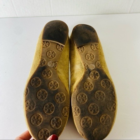 Tory Burch Reva Ballet Suede Flats Tan Size: 6 - Picture 4 of 8